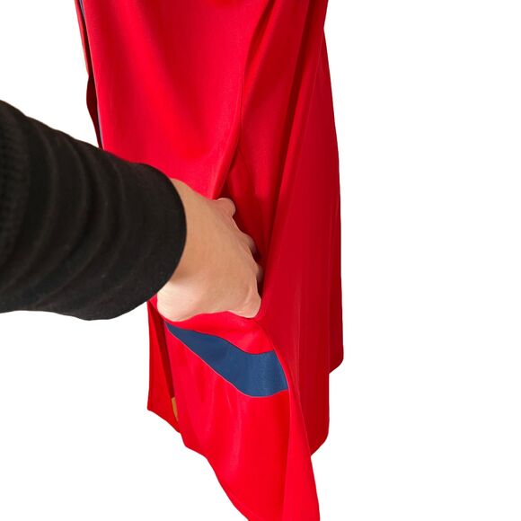 VTG 1960s Mod Color Block Dress – Red, White & Blue Button-Up Shift Pockets - Picture 7 of 10